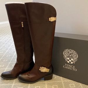 Vince Camuto Chestnut/Black Boca boots